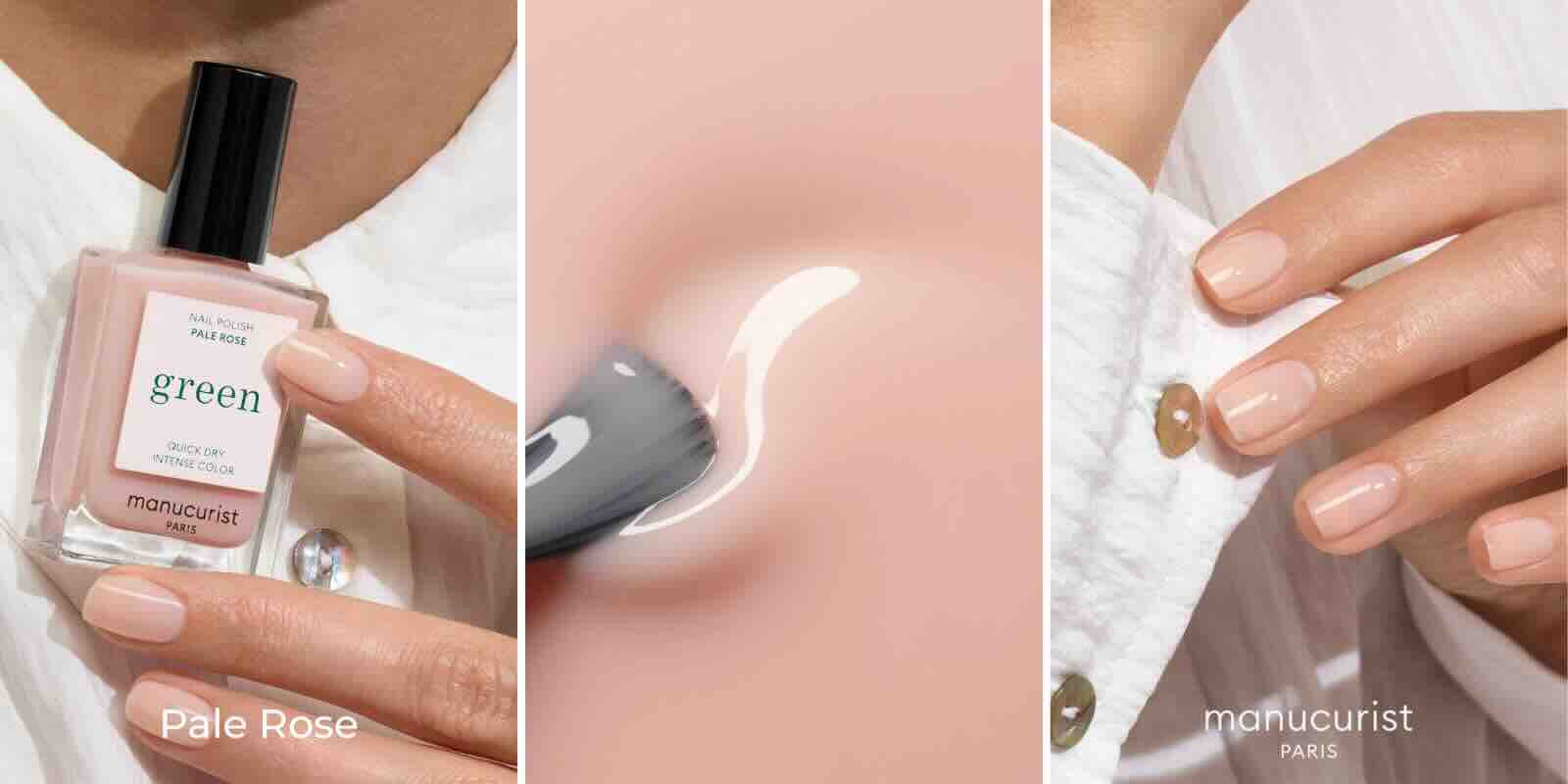 Nagellack Pastellrosa transparent zart Pale Rose Manucurist Green - natürliche Maniküre